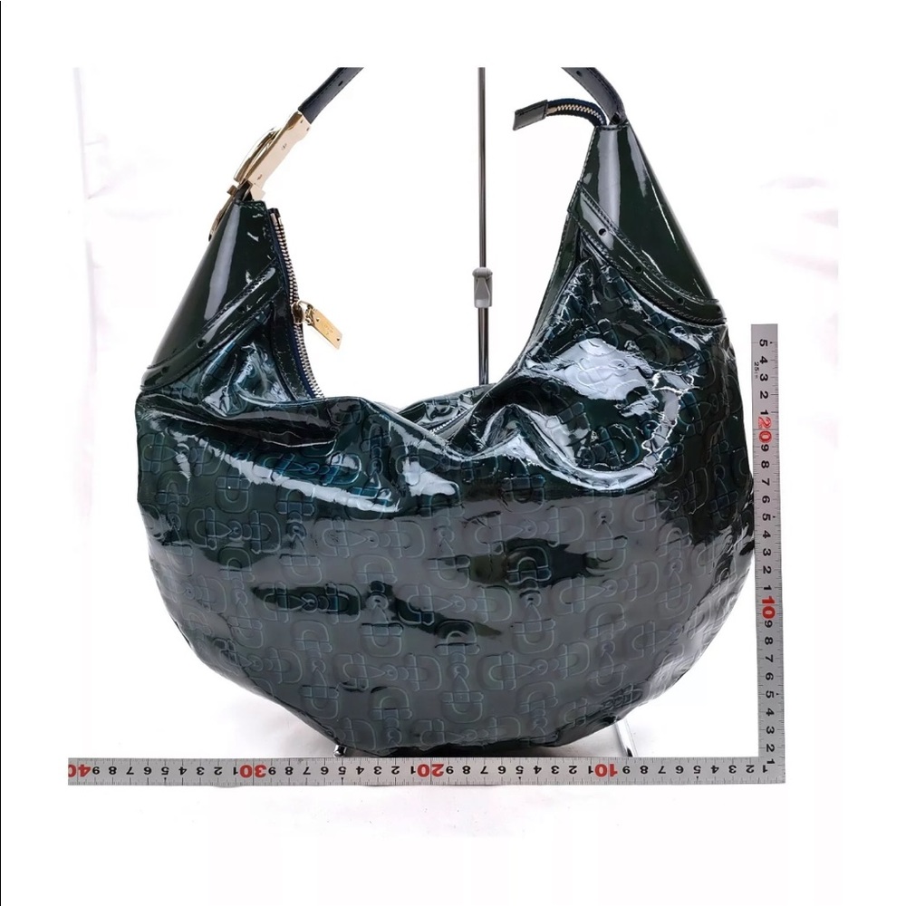Gucci Dark Green Patent Leather Hobo Bag - Picture 2 of 9
